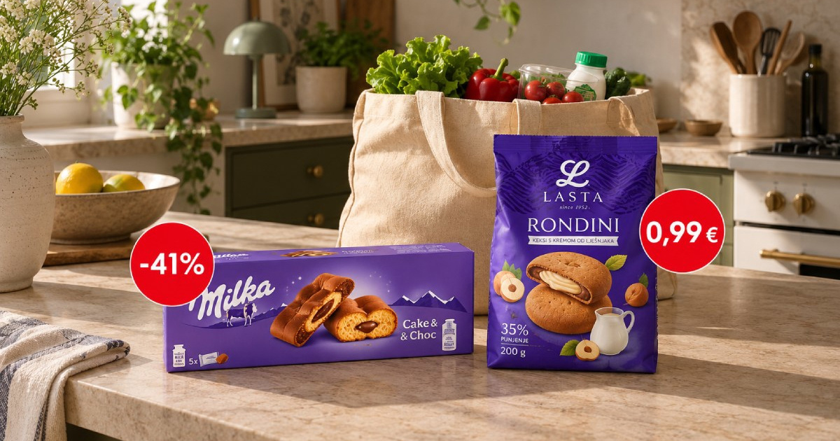 Najbolje cijene danas: Rondini keksi više nego upola jeftiniji, Milka snižena 41%