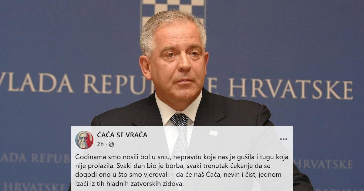 Nakon što je Sanader izašao oglasili se sa stranice Ćaća se vraća. Objava je hit