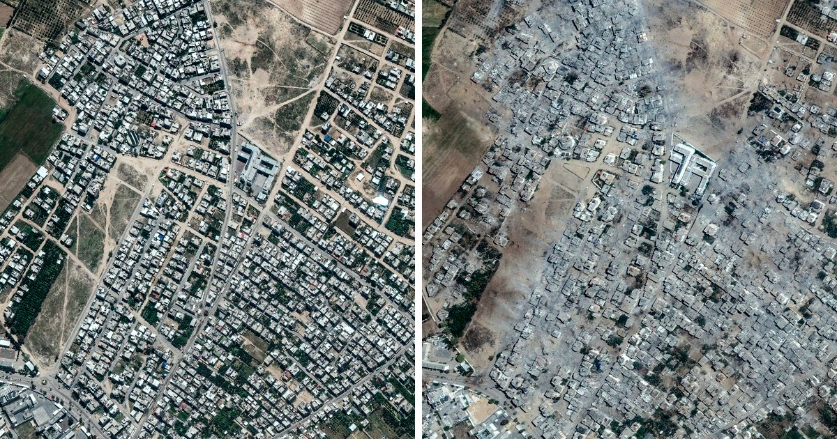 FOTO Ovo su satelitske snimke Gaze prije i poslije izraelskih zračnih udara