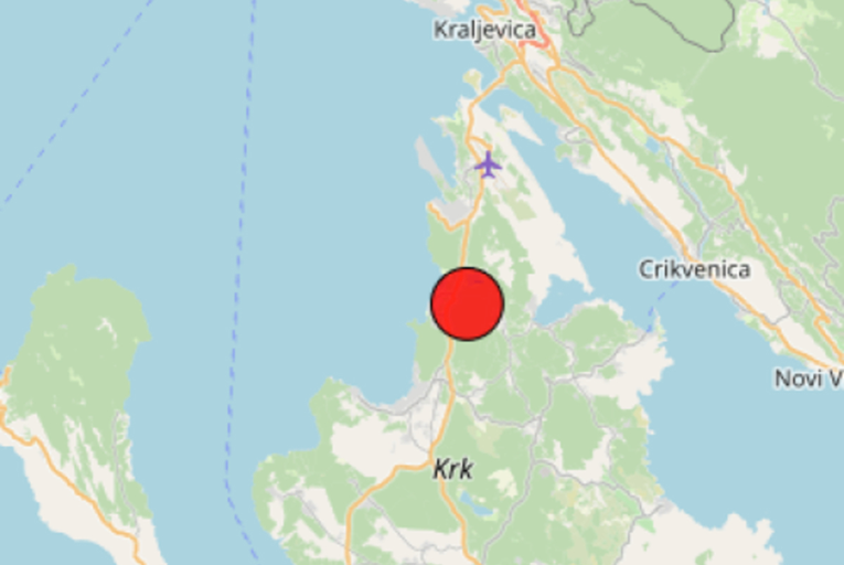 Krk pogodio slab potres
