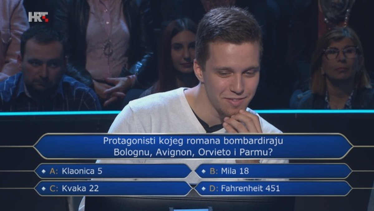 Student osvojio 125.000 kn, a ima još dva jokera. Za ovo pitanje je tražio pomoć