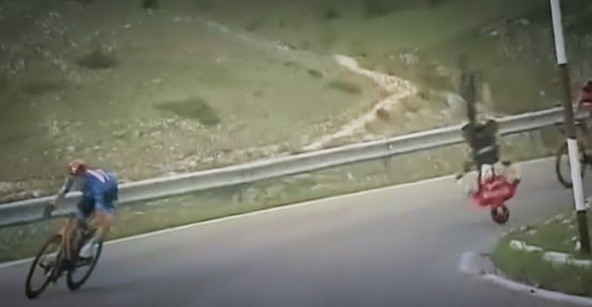 Slovenski biciklist stravično pao na glavu