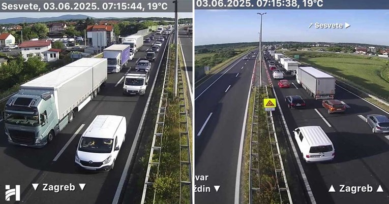 Na A4 kod čvora Zagreb istok kolona 6 kilometara