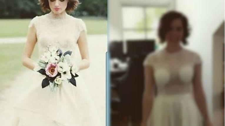 Naručila je vjenčanicu preko interneta, kad ju je dobila, gadno je požalila