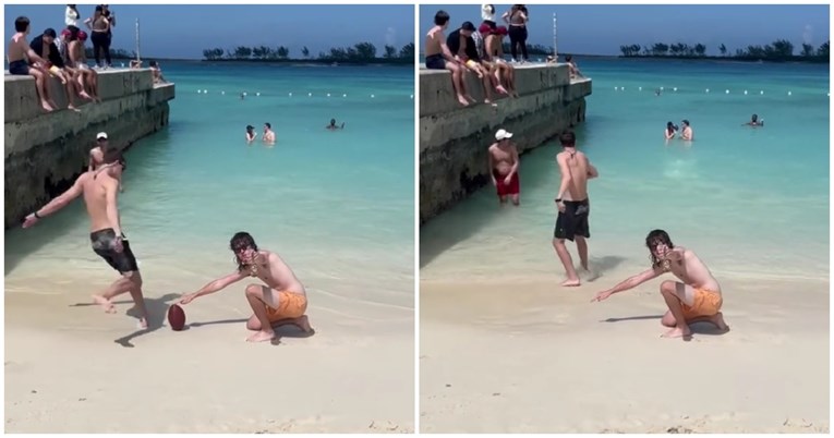 Tip napucao loptu s plaže u more, ono što se zatim dogodilo naljutilo mnoge