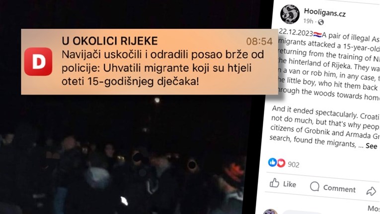 Širi se priča da su navijači uhvatili migrante koji su otimali dječaka. Policija: Laž