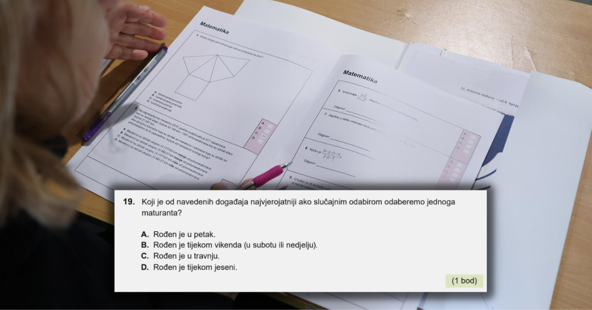 Ispit iz matematike na jesenskom roku namučio učenike. Znate li riješiti ove zadatke?
