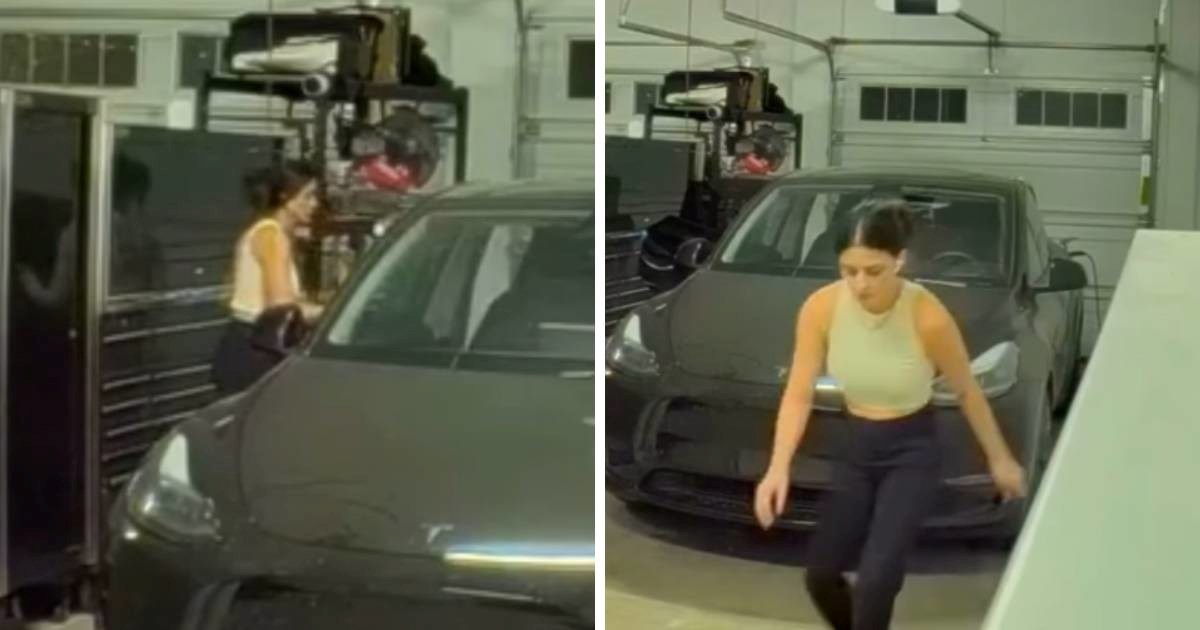 VIDEO Djevojka namjerno uništila Teslu bivšeg dečka, sve snimila nadzorna kamera