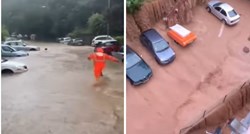VIDEO Ulice u Beogradu se pretvorile u rijeke, spašavali ženu da se ne utopi