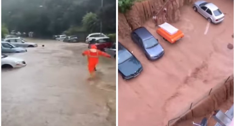 VIDEO Ulice u Beogradu se pretvorile u rijeke, spašavali ženu da se ne utopi