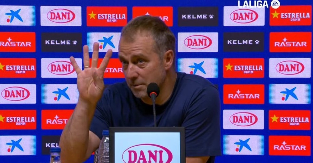 Barca je sva četiri puta pobijedila Real. Flickov gest na presici slavljenika je hit