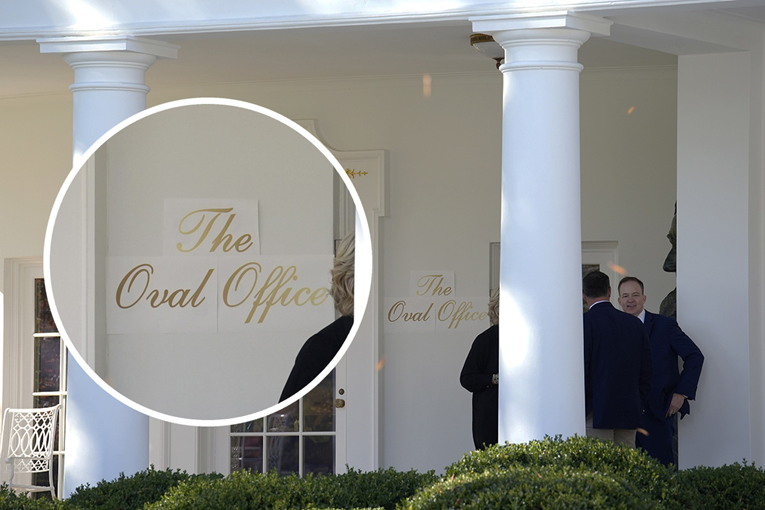 FOTO Trump usred blokade vlade postavio "zlatni" natpis