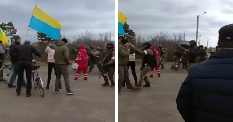 Ukrajinska vojska objavila snimku: "Ljudi protiv okupatora idu golim rukama"