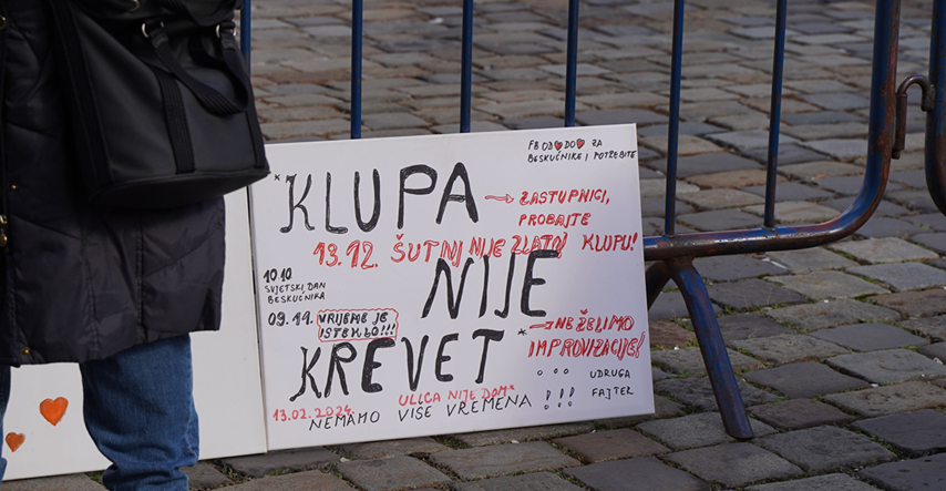 Prosvjed za beskućnike u Zagrebu. Prosvjednici stigli na Markov trg