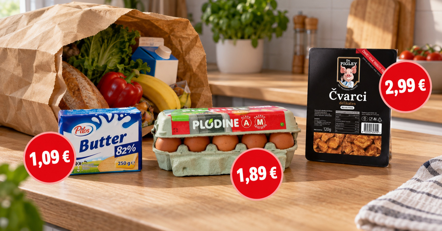 Gdje danas možete uštedjeti? Našli smo jaja za 1,89 €, a maslac za samo 1,09 €