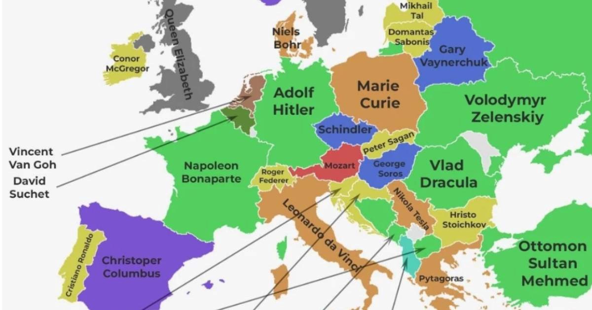 Pogledajte tko predstavlja Hrvatsku na viralnoj karti najpoznatijih Europljana