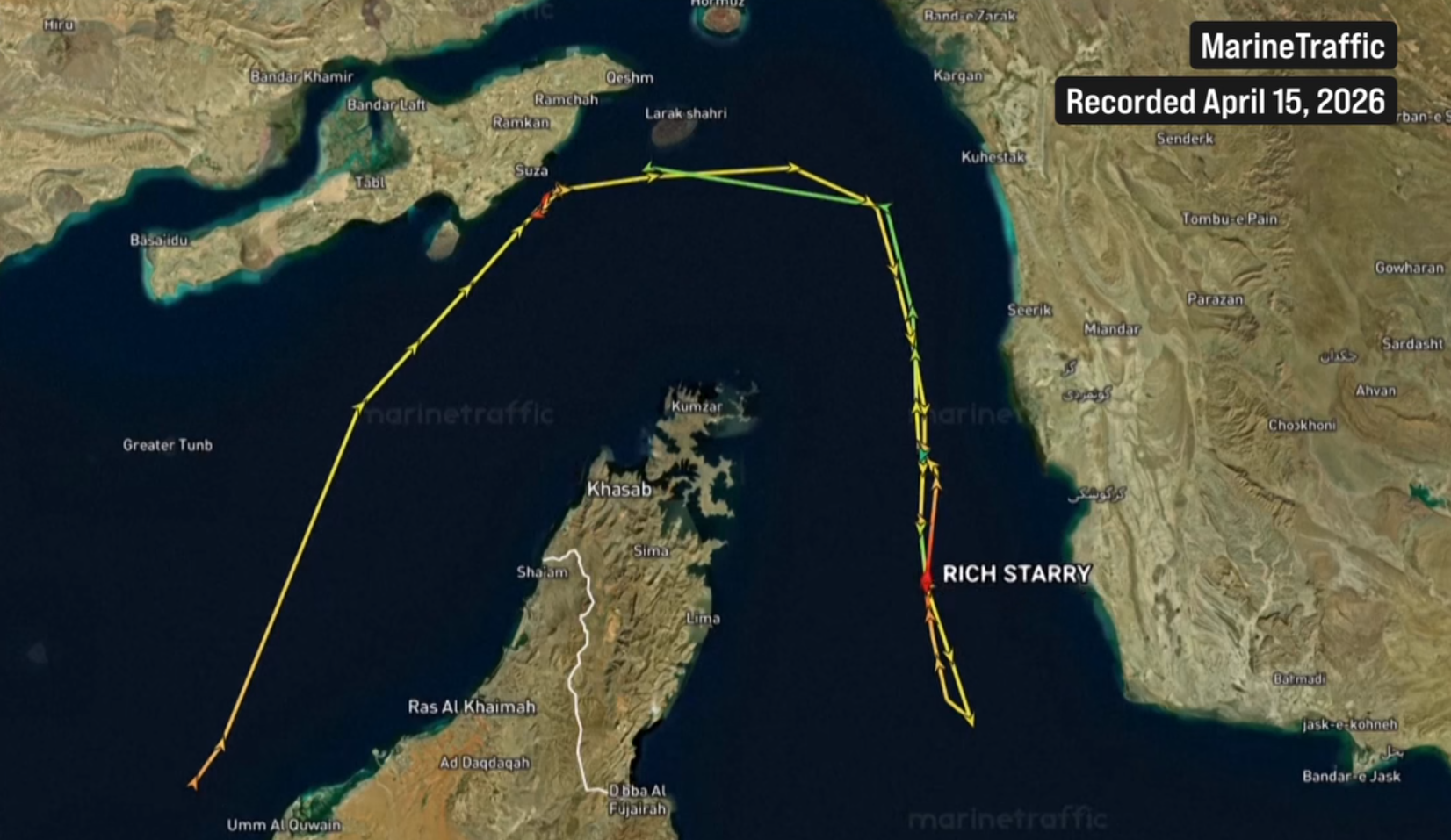 VIDEO Potjerani kineski supertanker se vraća kroz Hormuz