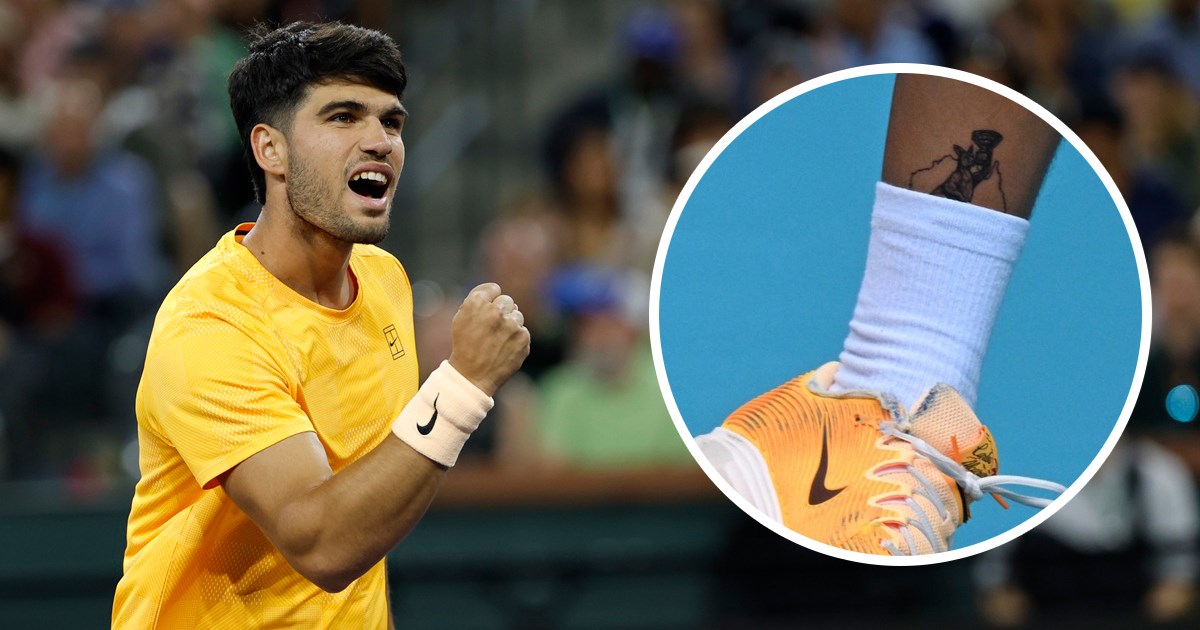 Bizarna tetovaža na Alcarazovoj nozi. Evo o čemu je riječ