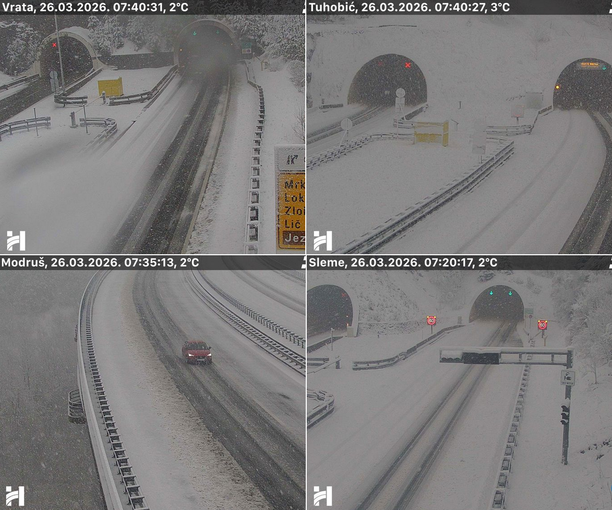 FOTO Pogledajte kako izgledaju autoceste, snijeg pada