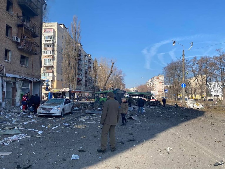 VIDEO Novi napad na Kijev, projektili pali na širi centar grada