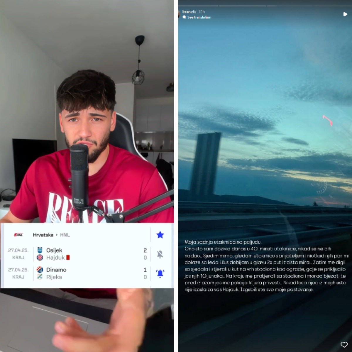 Influencer dobio batine na poljudskom derbiju: "Nenormalni ste, ne podnosite nikog"