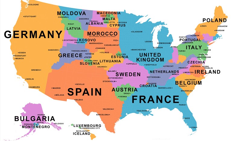 SAD ima veći BDP od cijelog EU-a, ova karta to najbolje pokazuje