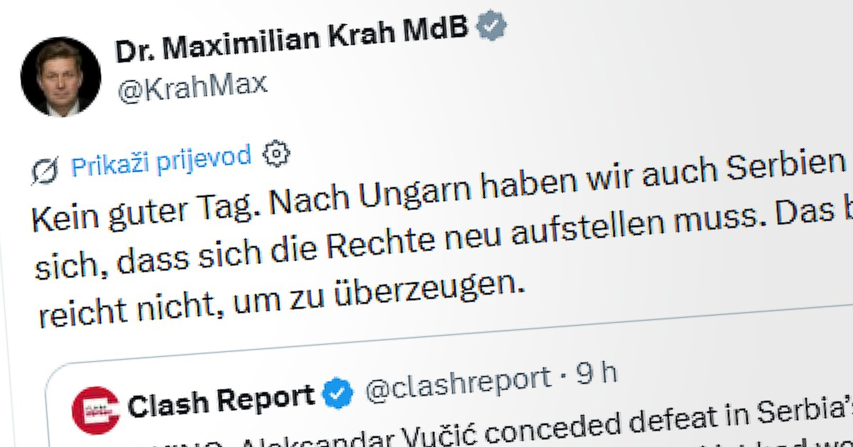 AfD-ovac: Nakon Mađarske smo izgubili i Srbiju. Nije dobro