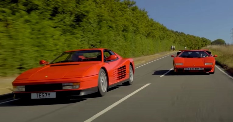 VIDEO Duel najvećih legendi 1980-ih: Ferrari Testarossa vs Lamborghini Countach