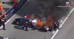 Zapalio se bolid u Formuli 2 u Monaku, vozač uspio na vrijeme izaći