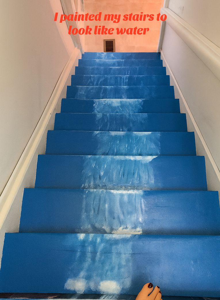 Obojila stepenice da izgledaju kao vodopad, ljudi vide nešto drugo 🤭