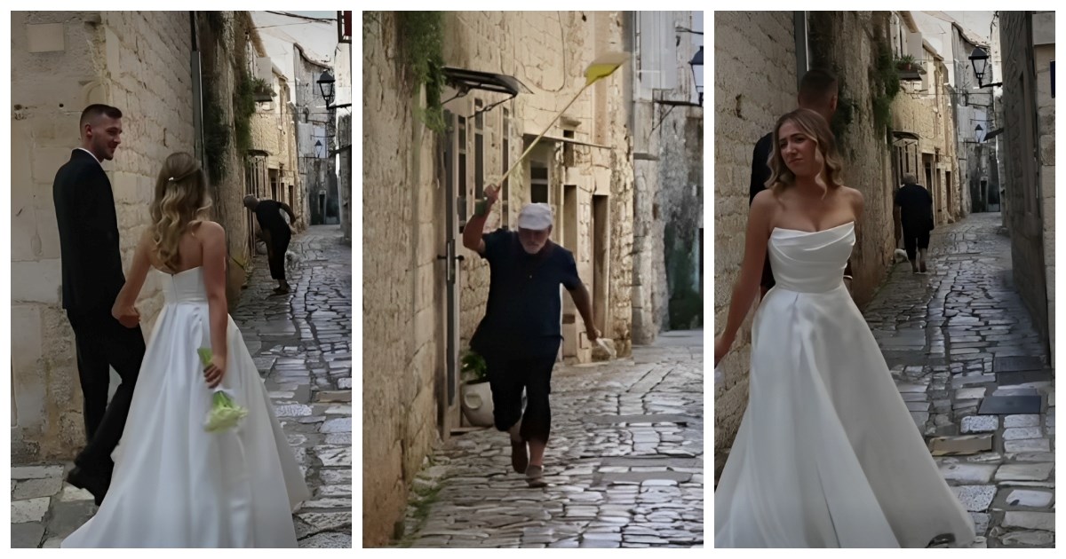 Mladenci iz Trogira krenuli na fotkanje pa u kadar uletio štakor i ljuti tip s metlom