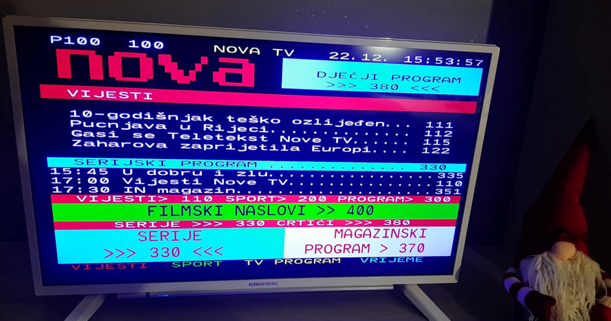 Nova TV gasi teletekst