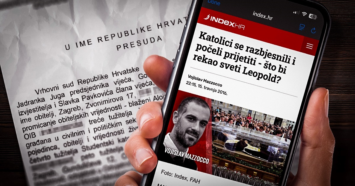 Mazzocco: Index je osuđen zbog diskriminacije katolika, ja nisam. Osudite i mene
