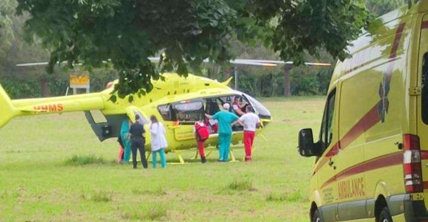 VIDEO Radnika u Puli stresla struja, helikopterom ga prevezli u riječku bolnicu