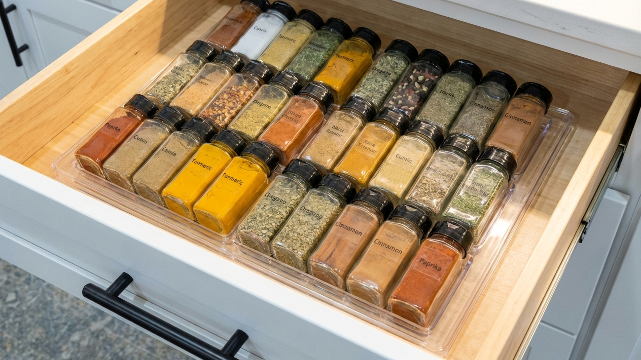 Nikad se ovoga ne bi sjetili - organizirani začini u ladici uz jedan običan predmet