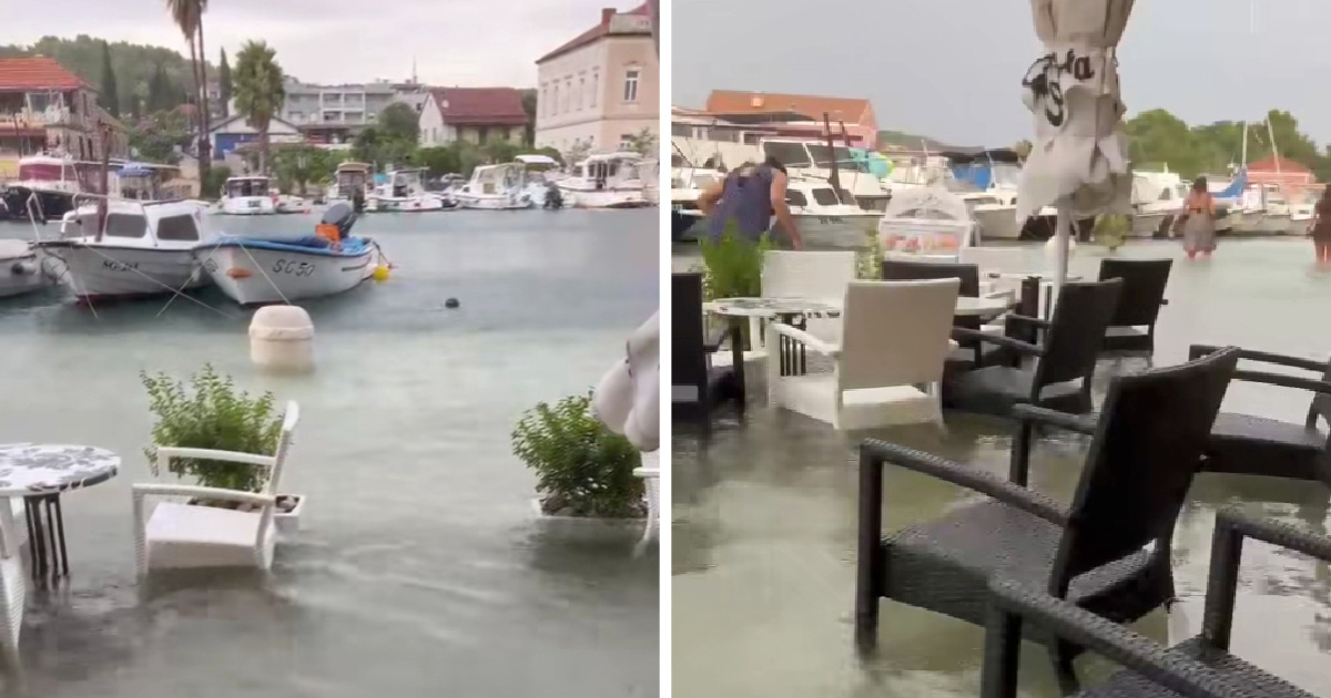 VIDEO More ponovno poplavilo Stari Grad na Hvaru, treći put u 10 dana