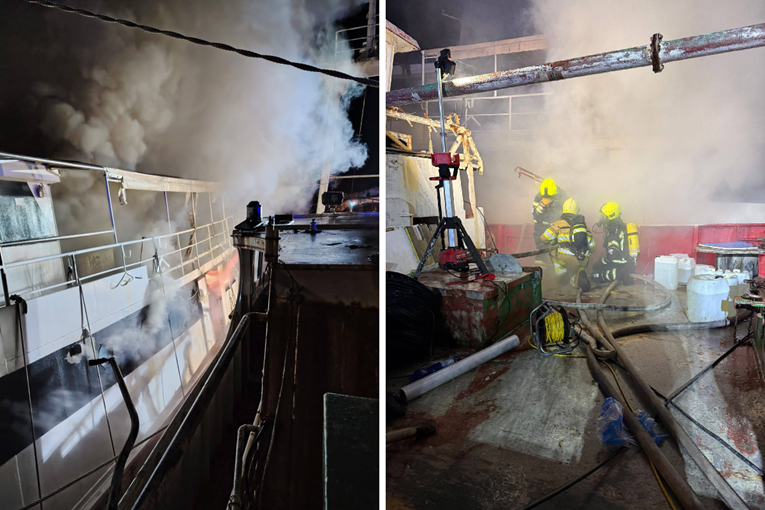 FOTO Vatrogasci objavili fotke gašenja putničkog broda kod Omiša