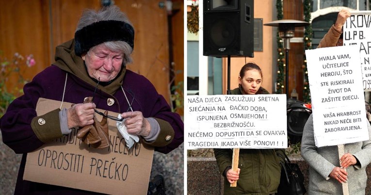 Prosvjed roditelja na Trgu, žena cijelo vrijeme plakala. "Tako malo ljudi, sramota"