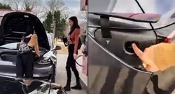 VIDEO Djevojka na benzinskoj pokušala natočiti gorivo u Teslu