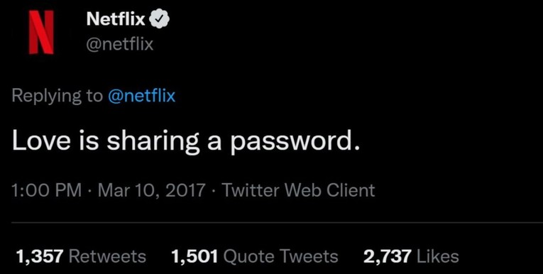Twitter ne zaboravlja: Ovako je Netflix o lozinkama pisao prije nekoliko godina