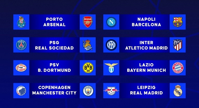 Poznati termini osmine finala Lige prvaka