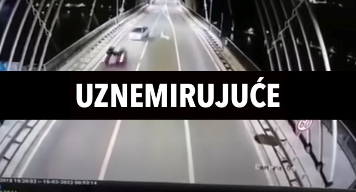 UZNEMIRUJUĆE Objavljena snimka prometne na dubrovačkom mostu, auto potpuno uništen