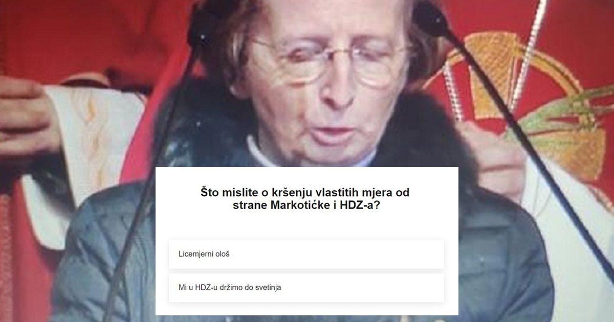 ANKETA Što mislite o kršenju vlastitih mjera od strane Markotićke i HDZ-a?