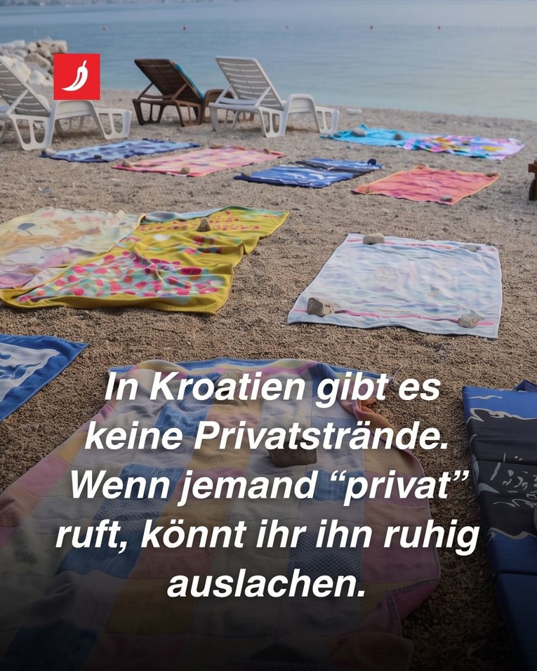 Liebe Touristen, das sollten Sie wissen: In Kroatien gibt es keine Privatstrände