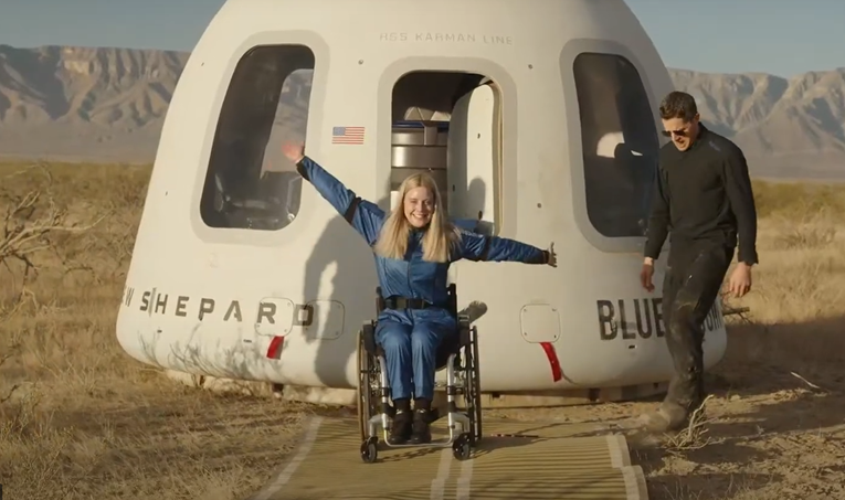 Njemica koja boluje od paraplegije bila na kratkom putovanju u svemir