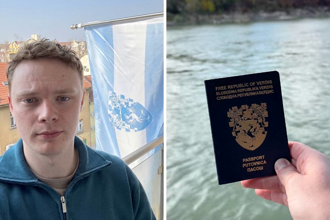 Britanac (21) osnovao državu između Hrvatske i Srbije. Ima zastavu, grb, putovnice