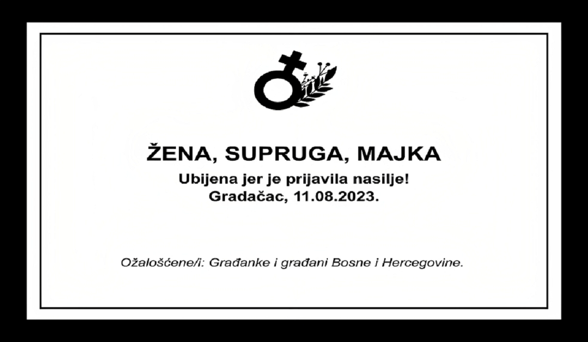 Prosvjedi u BiH u čast žene ubijene u Gradačcu