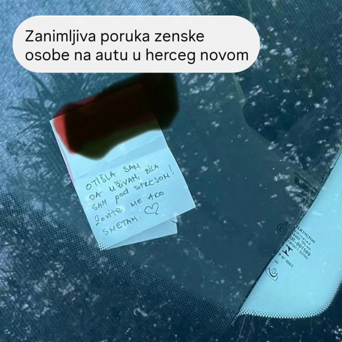 Nepropisno je parkirala pa ostavila broj i iskrenu poruku: "Otišla sam uživati"