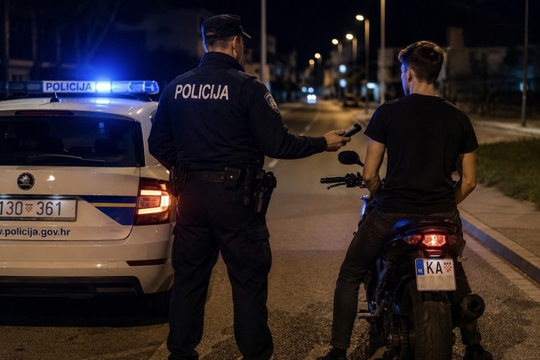 Na Viru zaustavili 19-godišnjaka na motoru bez kacige. Bio je pijan i imao je drogu