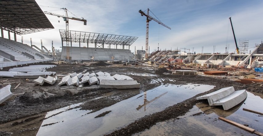 Pogledajte nove kadrove Osijekova stadiona u izgradnji. Niknula je i treća tribina